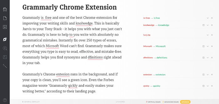 grammarly extension chrome