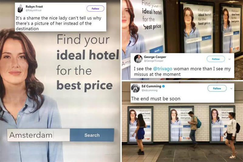 Social Media Year in Review 2017 trivago woman