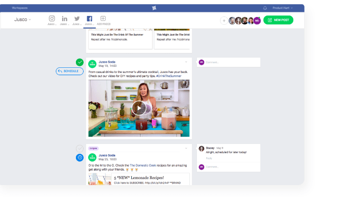 managing multiple social media pages approval in planable
