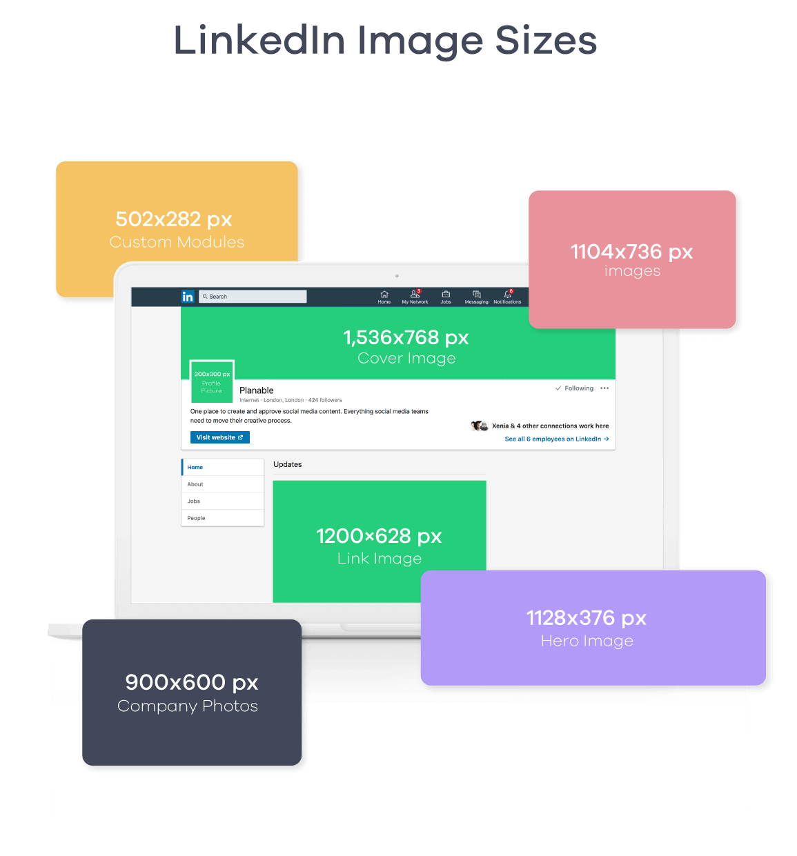 linkedin image sizes 2019 - Planable