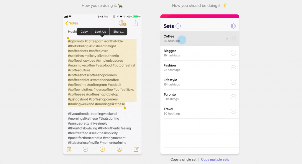 instagram marketing tool jetpack copy your instagram hashtags easily - 9 ways to grow engagement on instagram laptop hustle