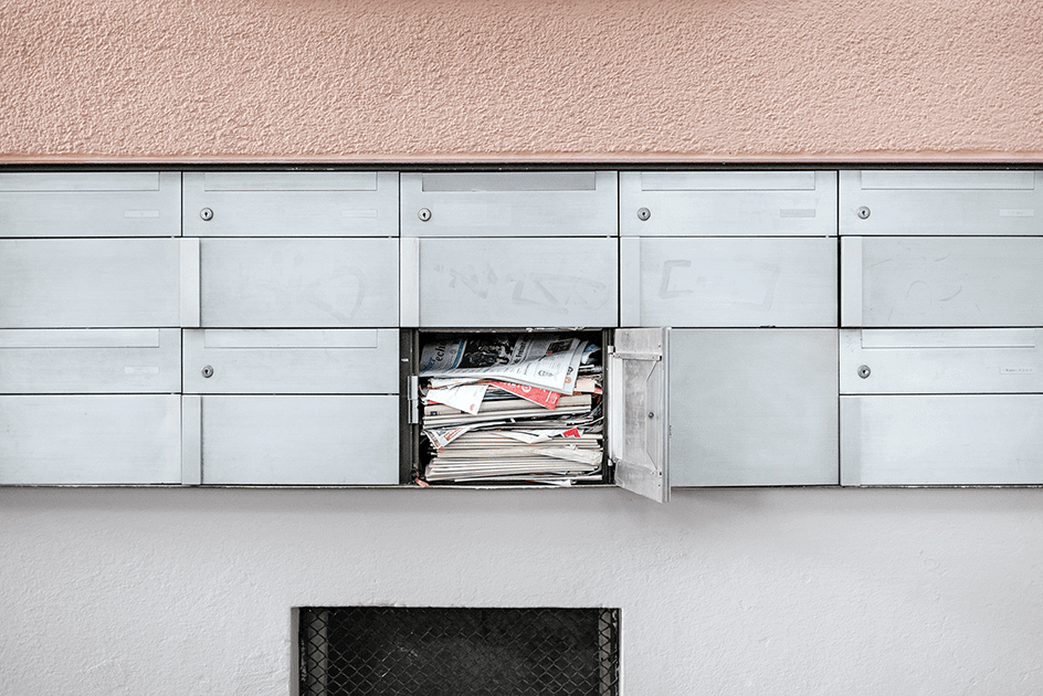october social media news box with newspapers